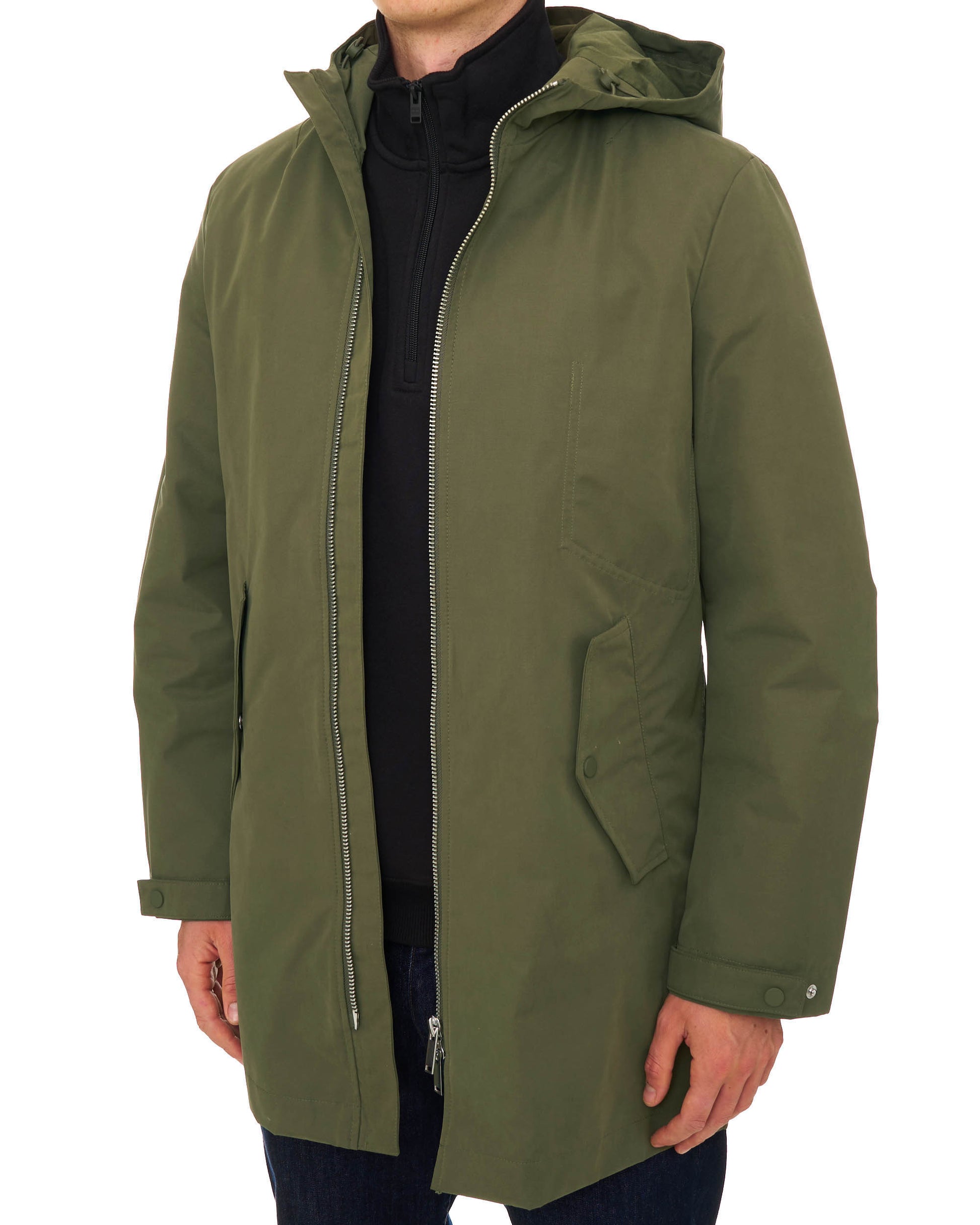 Benetton Lightweight Parka Khaki Green