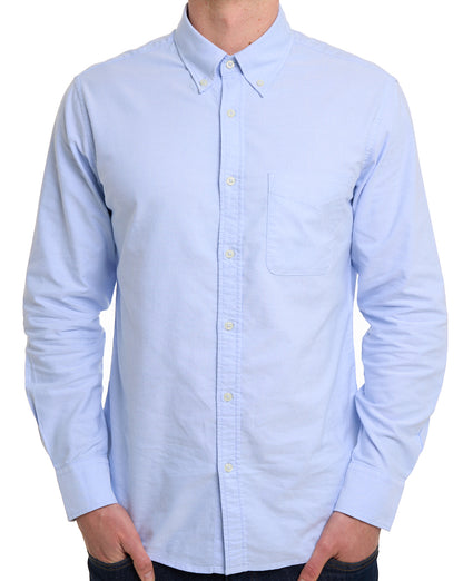 Benetton Oxford-Baumwollhemd, Himmelblau
