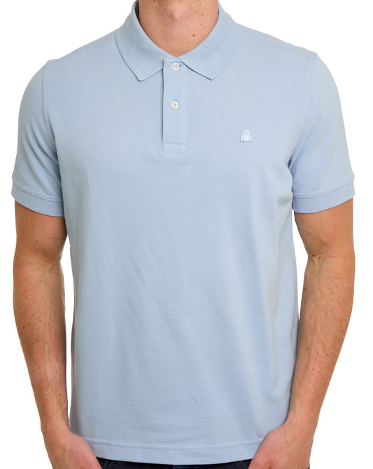 Benetton Benetton Poloshirt Hellblau-Grau