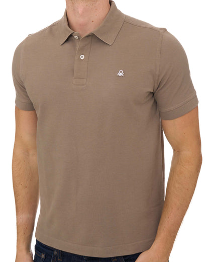 Benetton Polo Shirt Taupe