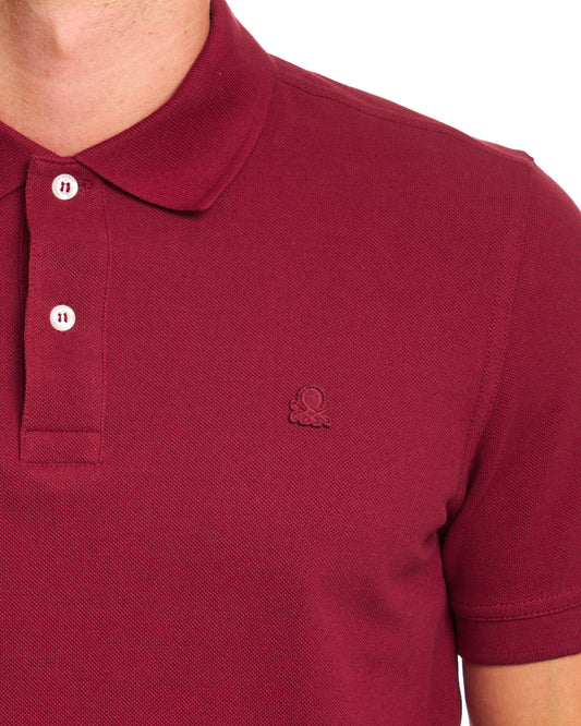 Benetton Benetton Polo Shirt Tonal Burgundy