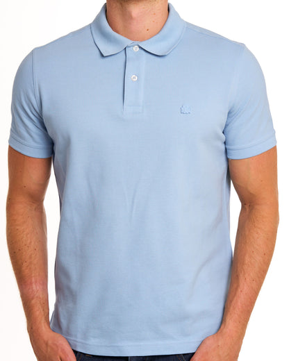 Benetton Polo Shirt Tonal Dusky Sky