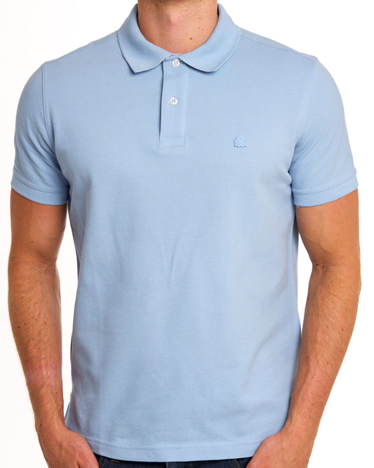Benetton Benetton Polo Shirt Tonal Dusky Sky