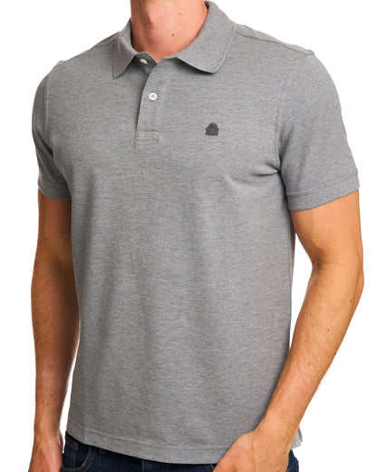 Benetton Polo Shirt Tonal Grey Marl