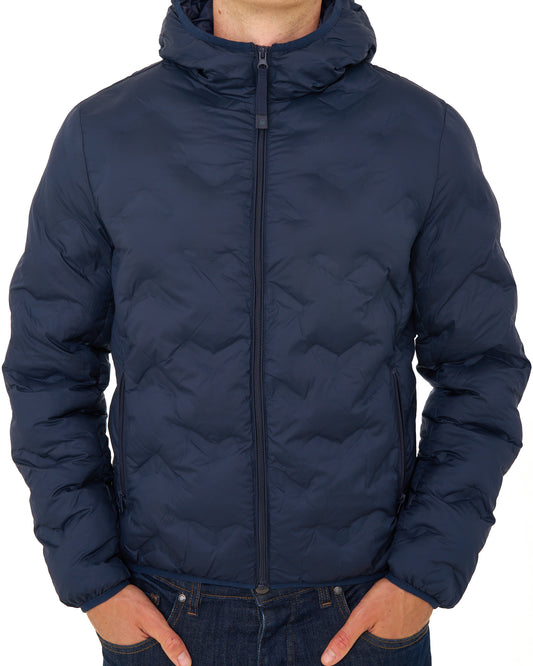 Benetton Benetton Quilted Hooded Jacket Navy