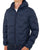 Benetton Quilted Hooded Jacket Navy