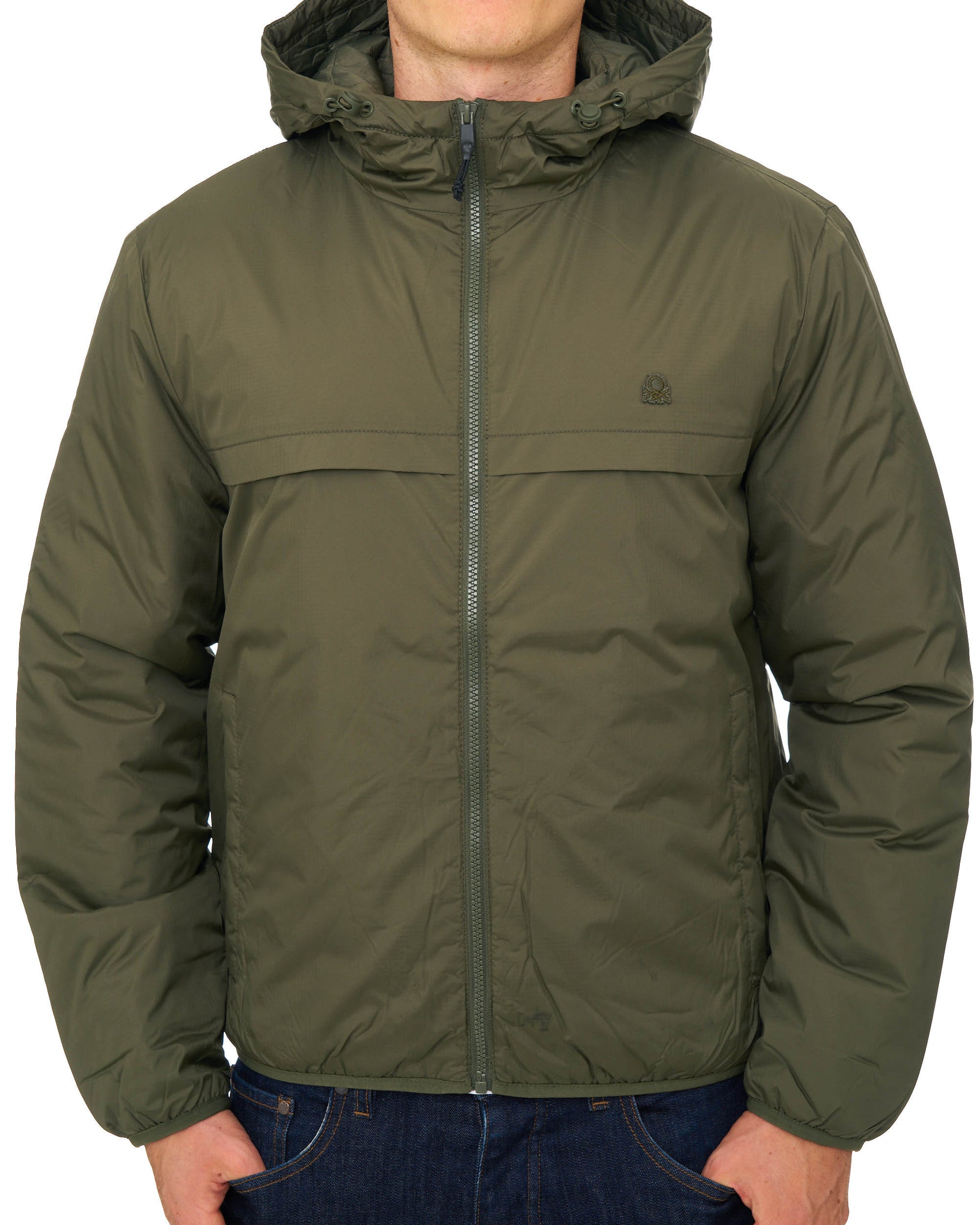 Benetton Rain Defender Padded Jacket Khaki Green