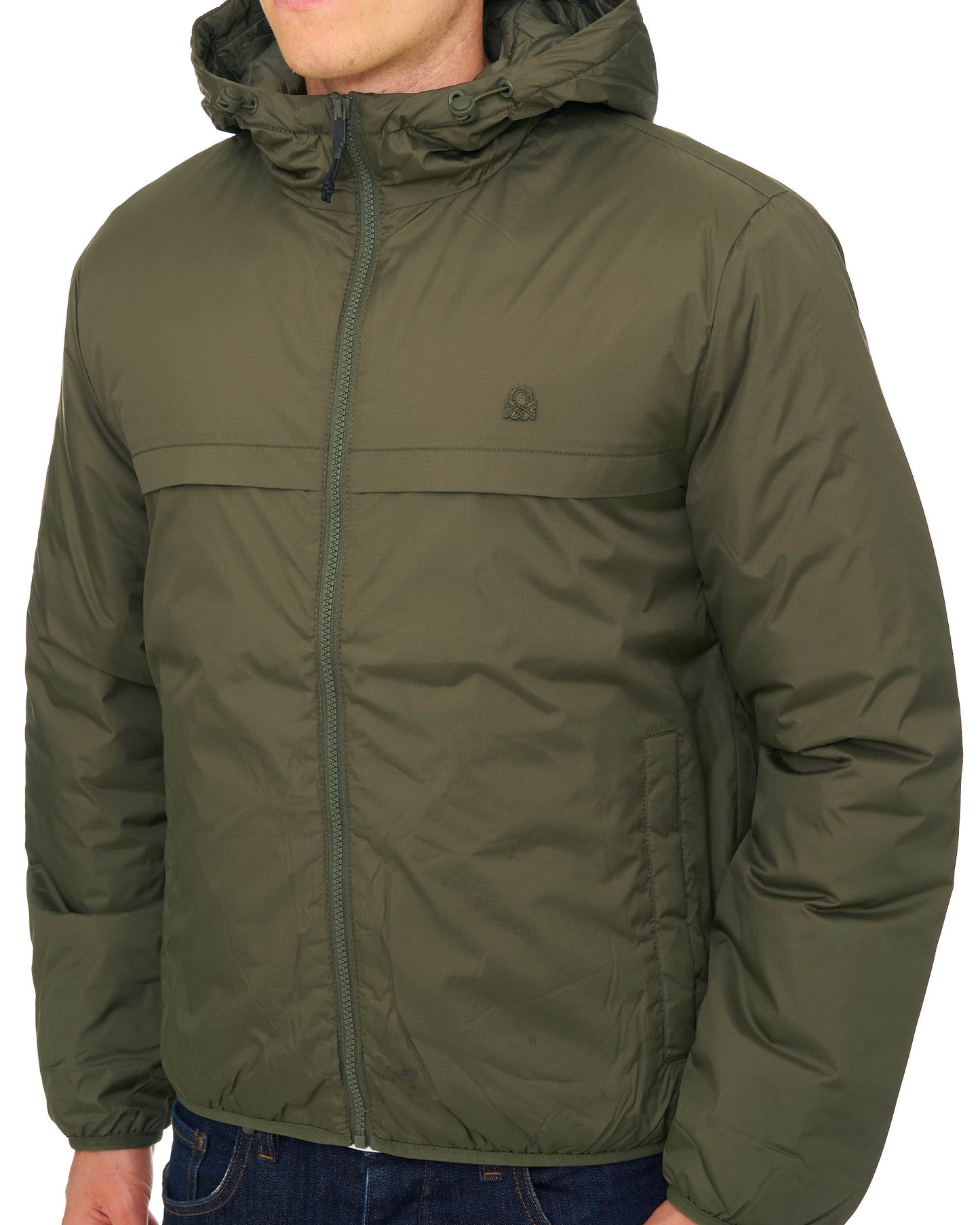 Benetton Rain Defender Padded Jacket Khaki Green