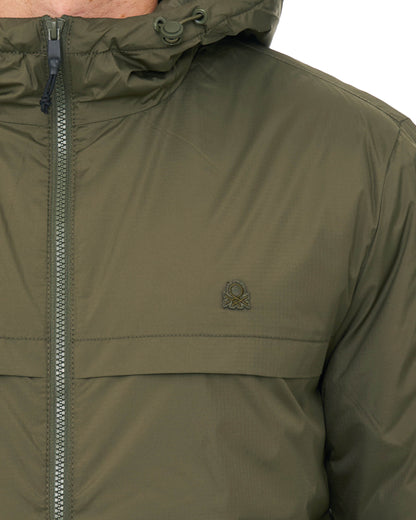 Benetton Rain Defender Padded Jacket Khaki Green