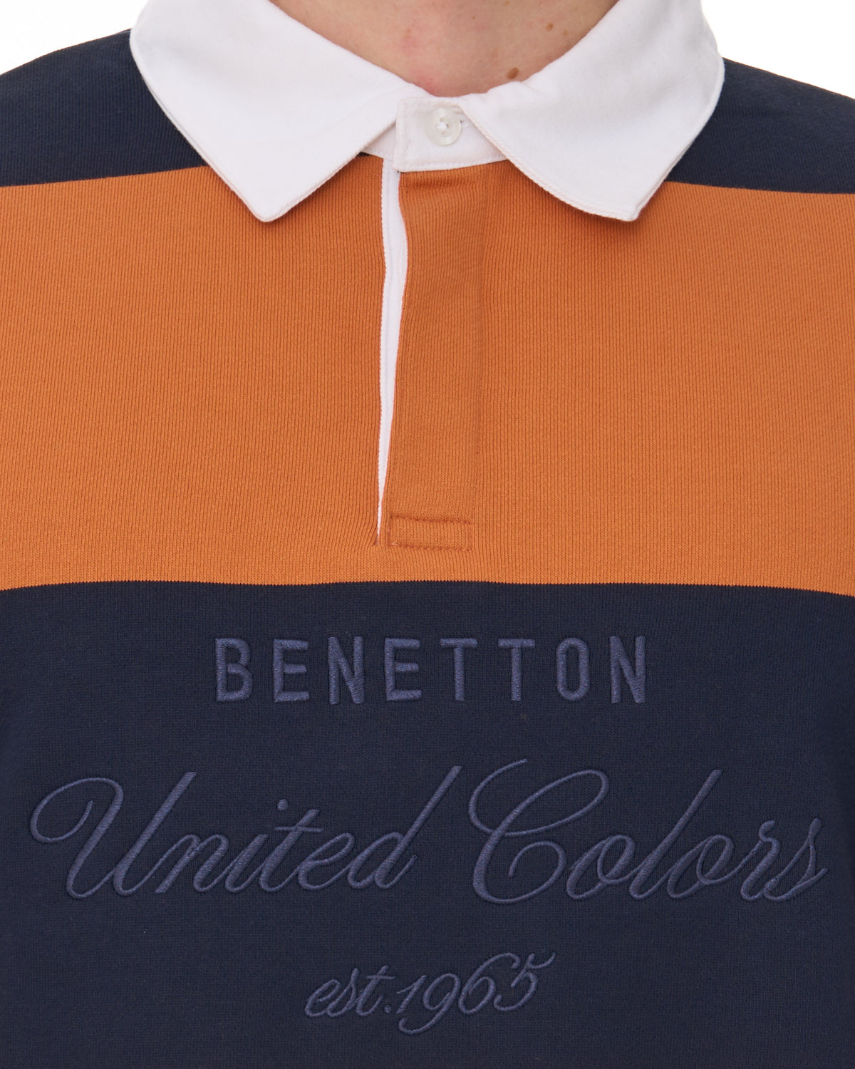 Benetton Rugby Sweatshirt Navy/Orange