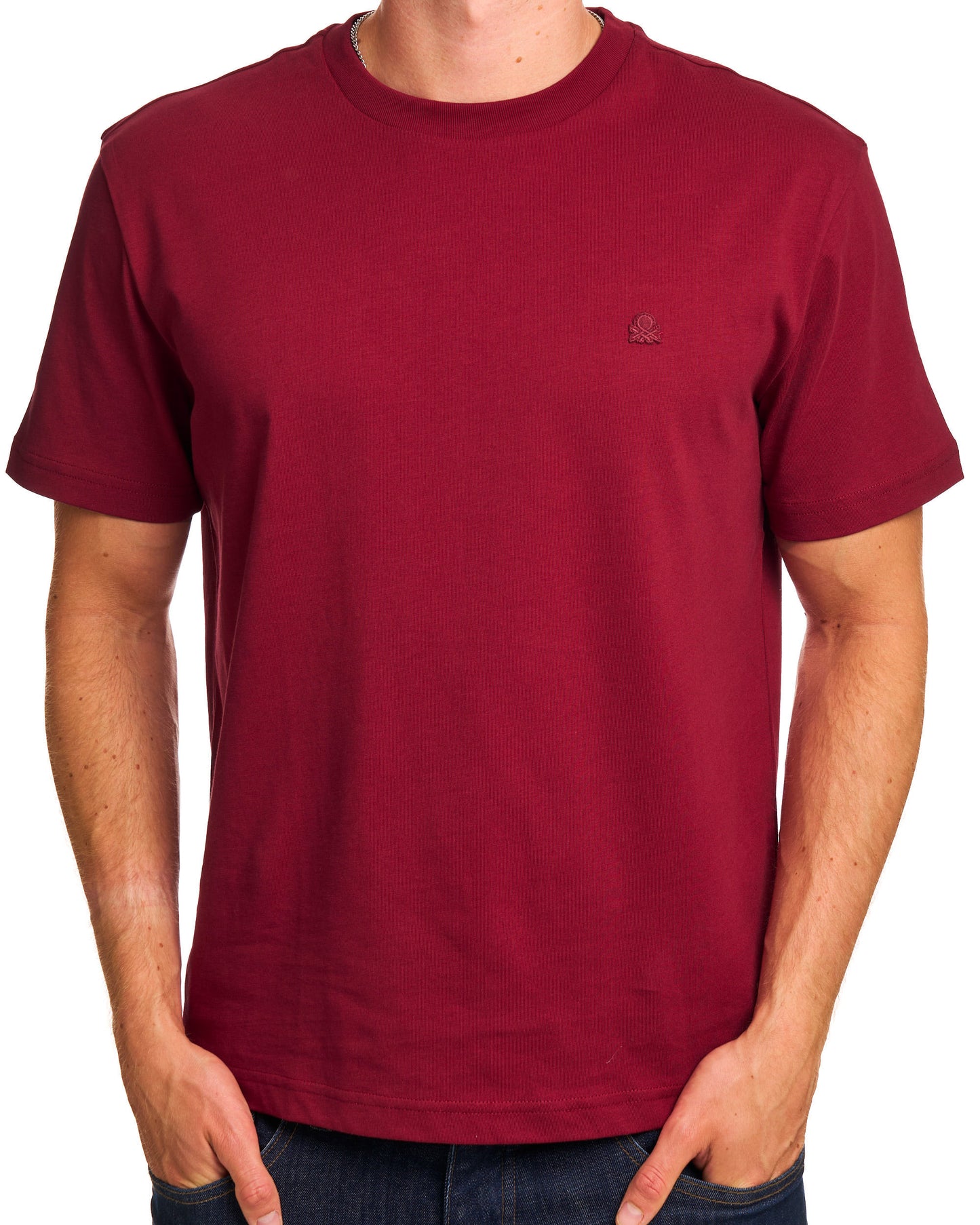 Benetton Small Logo T-shirt Burgundy