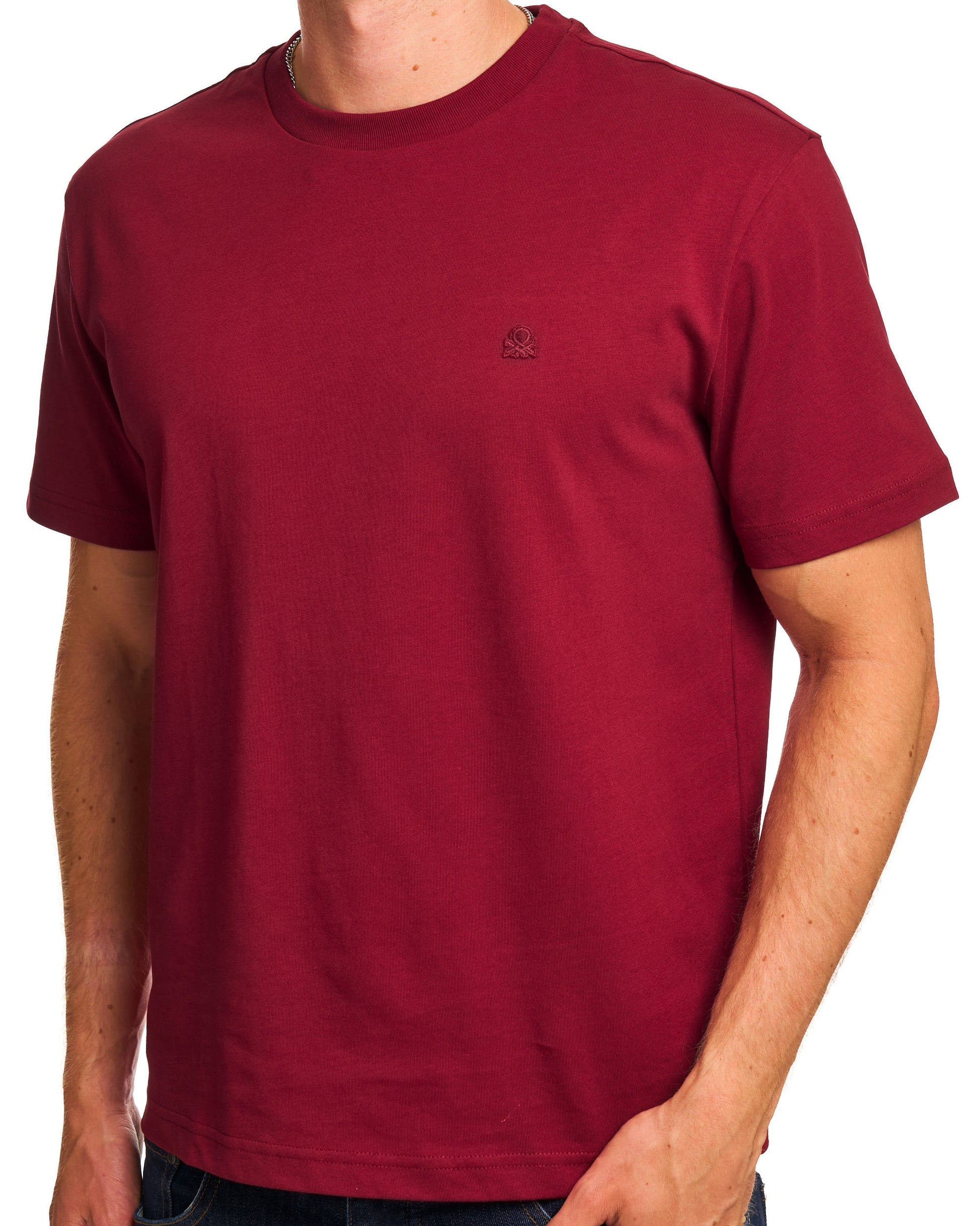 Benetton Small Logo T-shirt Burgundy