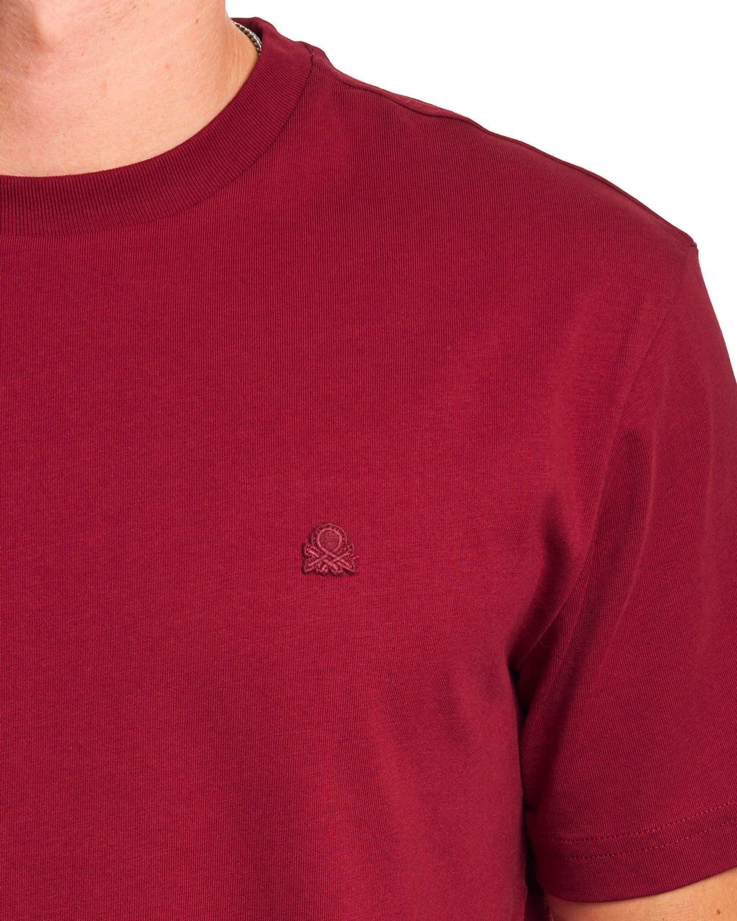 Benetton Small Logo T-shirt Burgundy