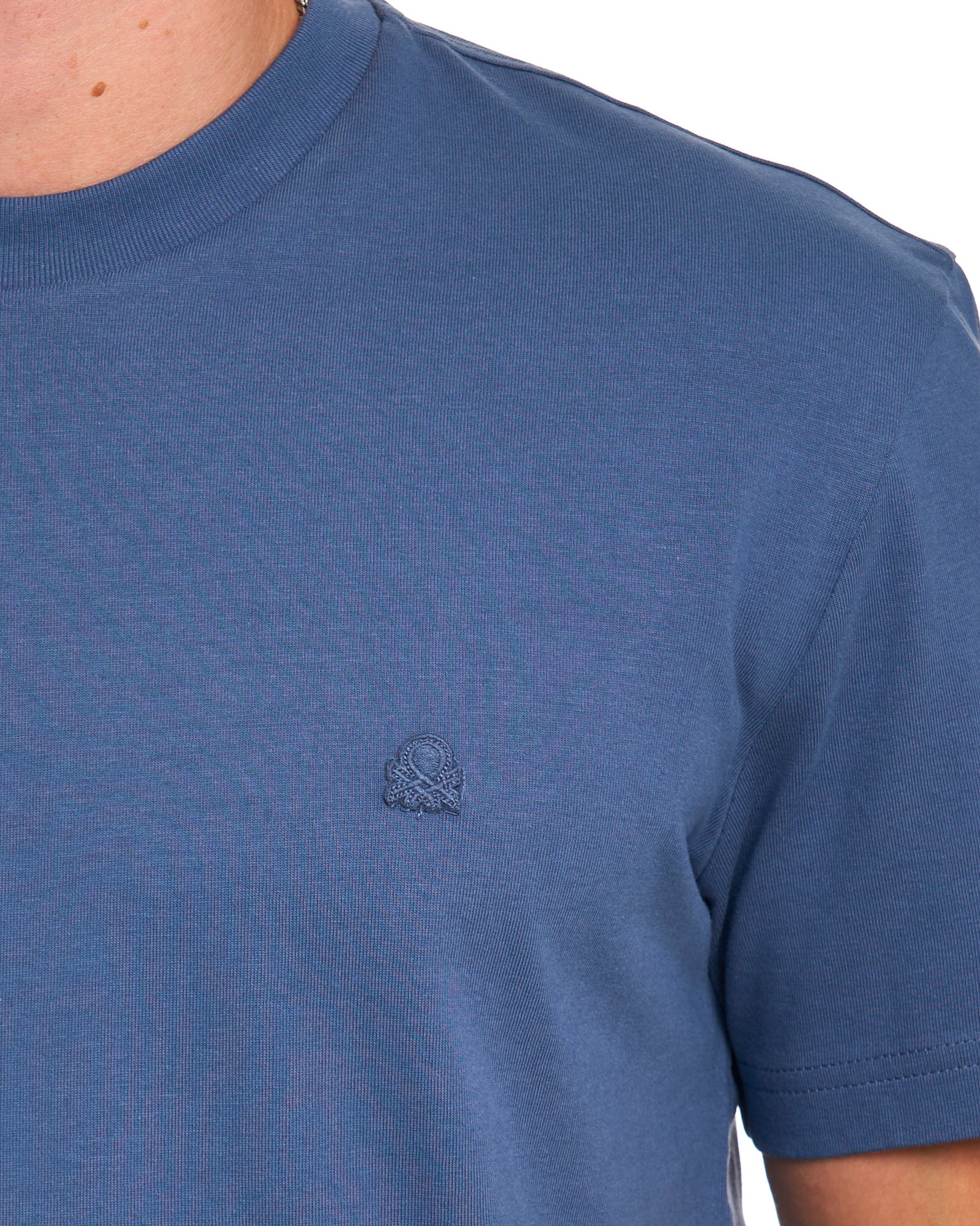 Benetton Small Logo T-shirt Tonal Petrol Blue