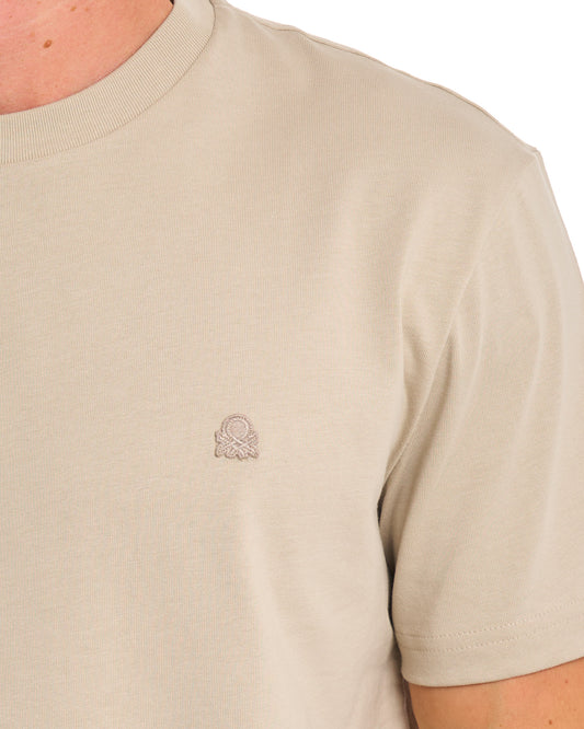 Benetton Benetton Small Logo T-shirt Tonal Stone
