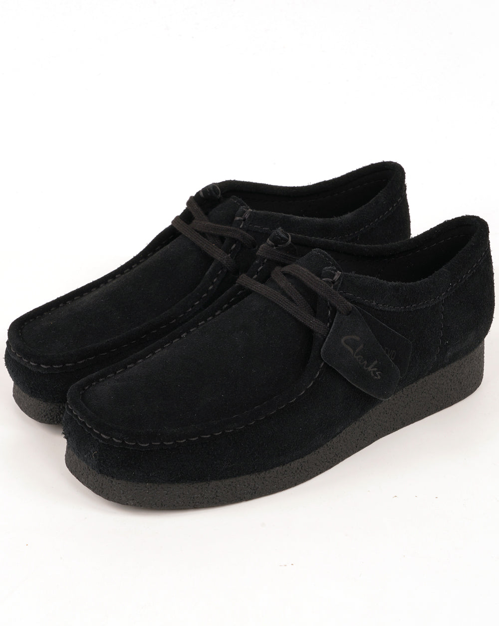 Clarks Wallabee EVO Schuhe Schwarzes Wildleder