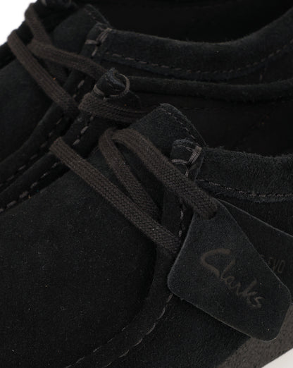 Clarks Wallabee EVO Schuhe Schwarzes Wildleder