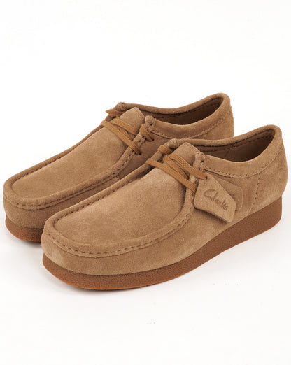 Clarks Wallabee EVO Schuhe Dunkelbeiger Wildleder