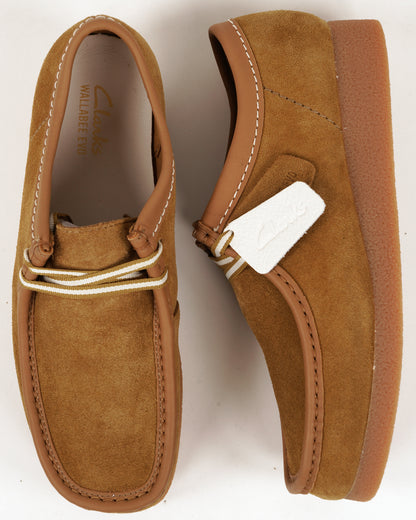 Clarks Wallabee EVO Schuhe Ocker Wildleder