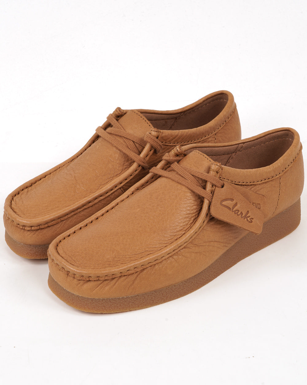 Clarks Wallabee Shoes Tan Leather
