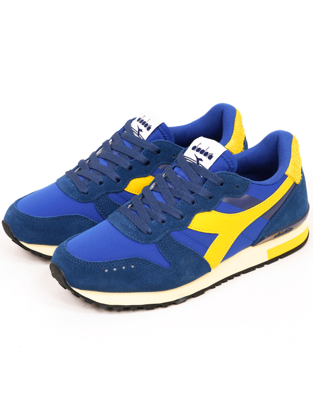 Diadora Camaro M2 Smooth Trainers Deep Blue Yellow
