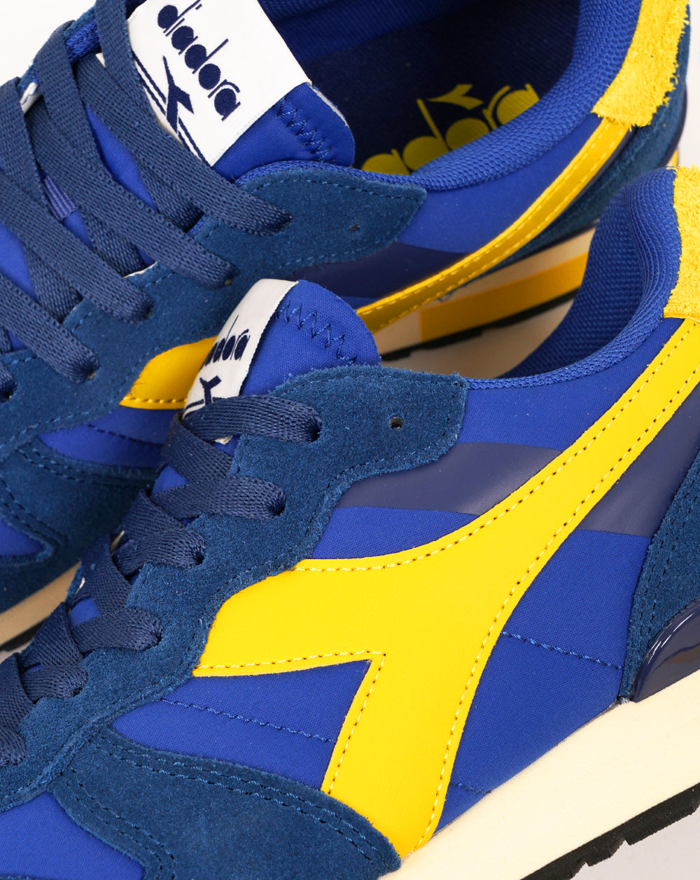 Diadora Camaro M2 Smooth Trainers Deep Blue Yellow