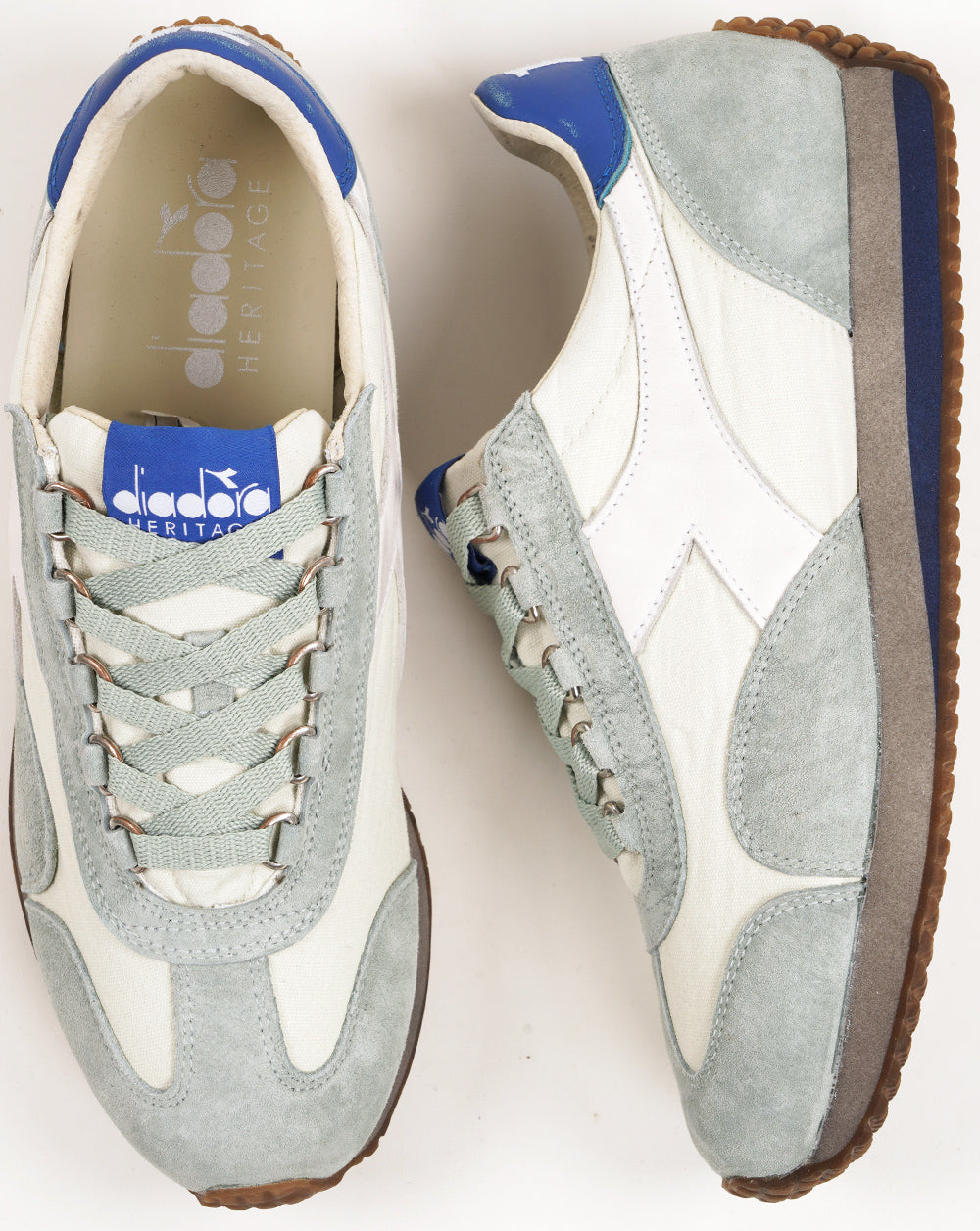 Diadora Equipe Canvas Stone Wash EVO Trainers Bluewash
