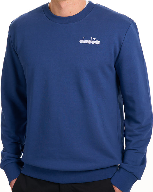 Diadora Diadora Logo Crew Sweatshirt Marineblaue Pfingstrose
