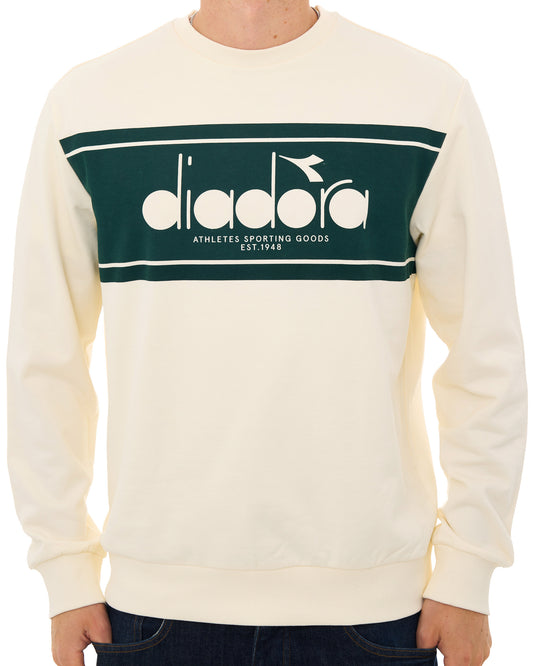Diadora Diadora Logo Crew Sweatshirt Whisper White