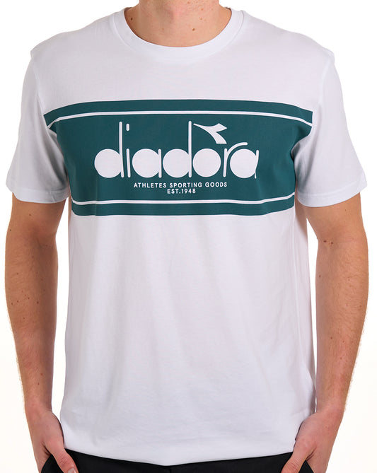 Diadora Diadora Logo T-Shirt Optisches Weiß/Grün