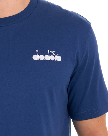 Diadora Logo T-Shirt Marine Pfingstrose