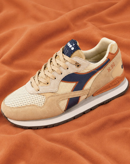 Diadora N92 Advance Trainers Stone Navy Orange