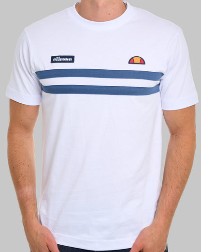 Ellesse Duo Stripe T-Shirt Weiß/Blau