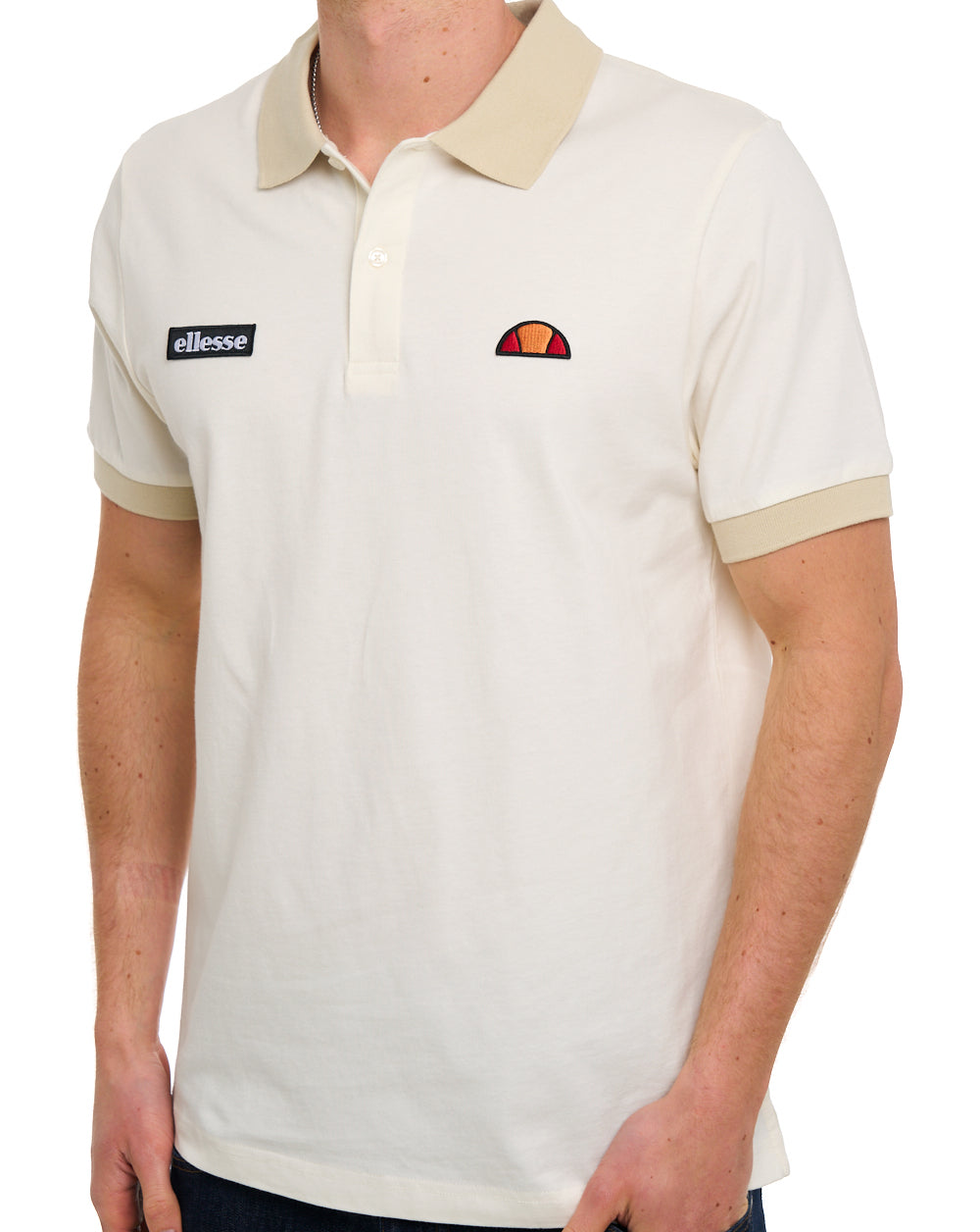 Ellesse Lessepsia Polo Shirt Off White/Stone
