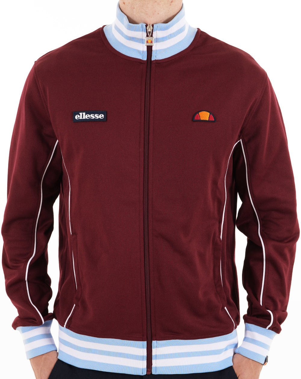 Ellesse Milan Trainingsjacke in Bordeauxrot