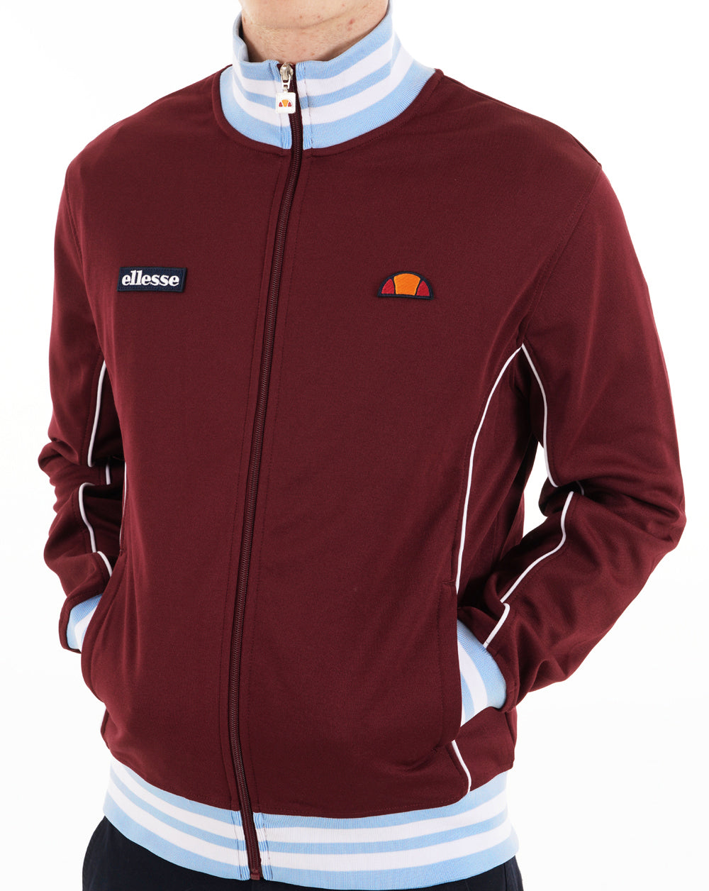 Ellesse Milan Trainingsjacke in Bordeauxrot