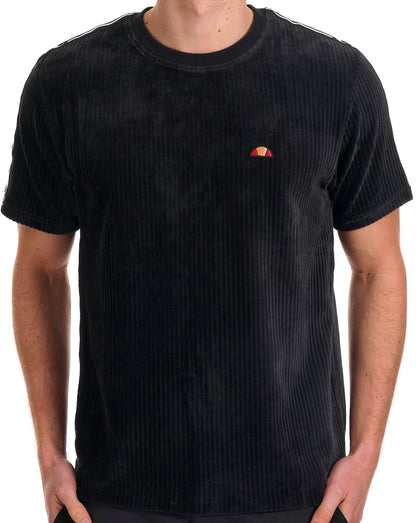 Ellesse Madori Velours-T-Shirt Schwarz