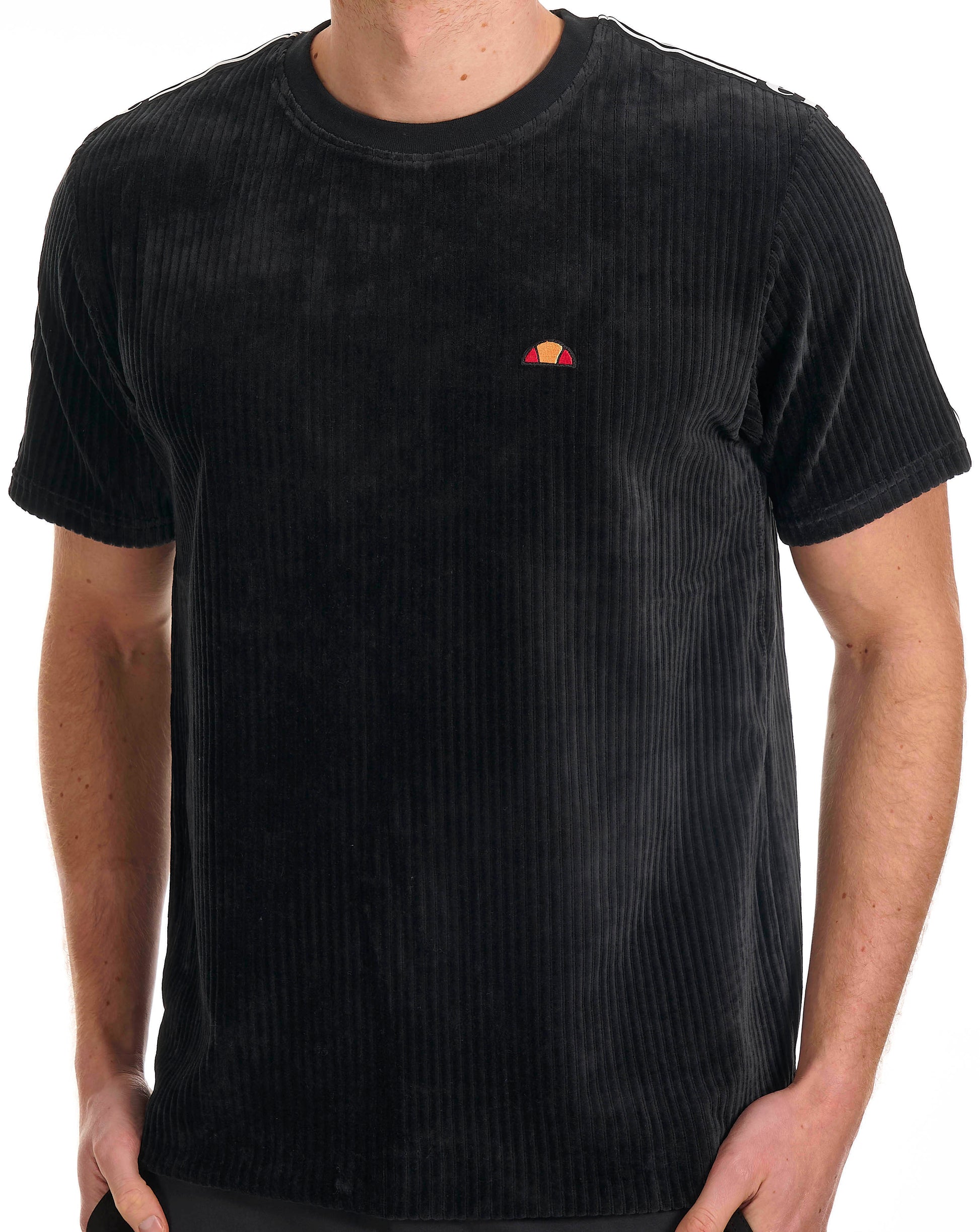Ellesse Madori Velours-T-Shirt Schwarz