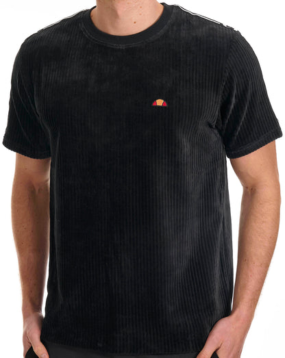 Ellesse Madori Velours-T-Shirt Schwarz