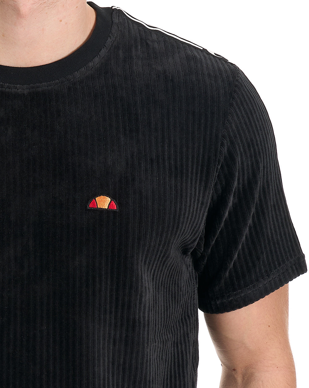 Ellesse Madori Velours-T-Shirt Schwarz