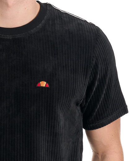 Ellesse Madori Velours-T-Shirt Schwarz
