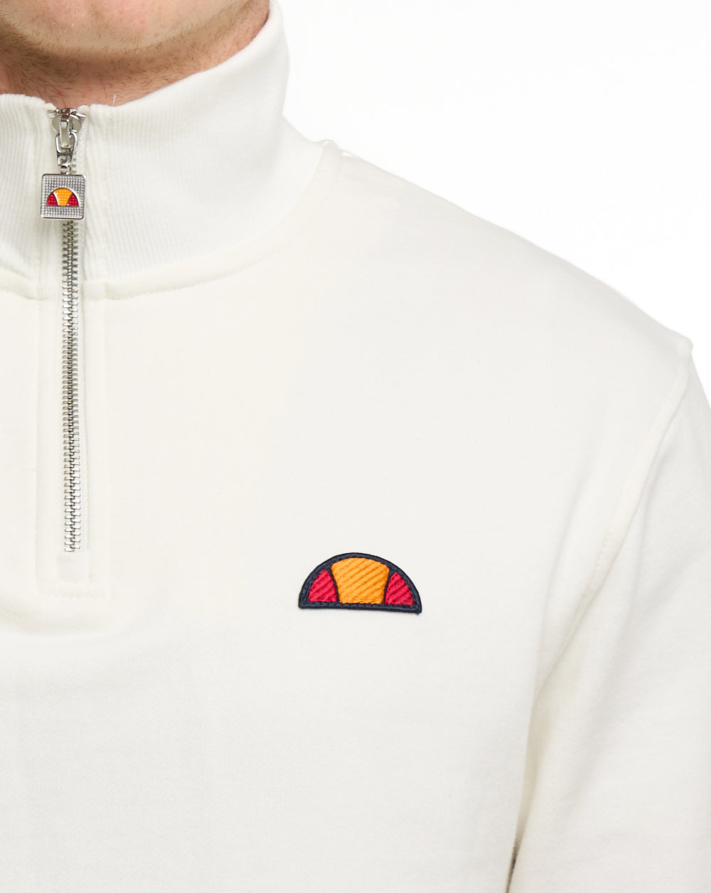 Ellesse Pelegrini 1/4 Zip Sweatshirt Off White