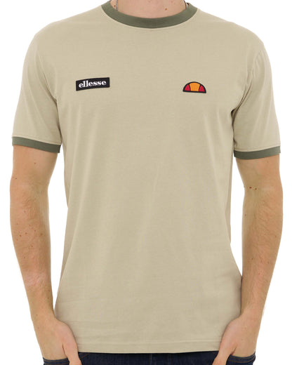 Ellesse Retro Ringetto T Shirt Sand