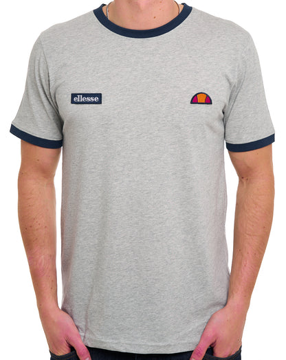 Ellesse Ringetto T-Shirt Hellgrau meliert/Marineblau