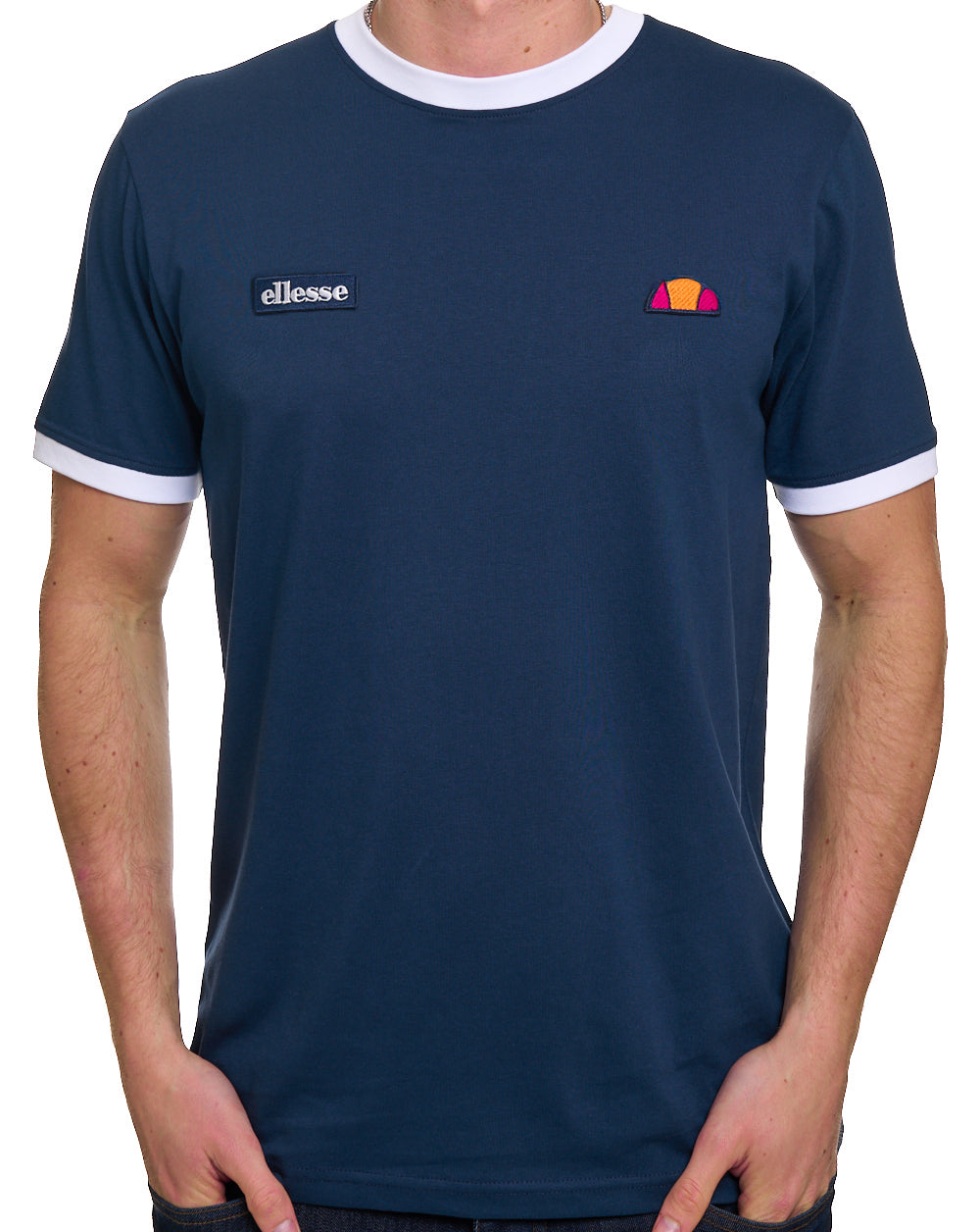 Ellesse Ringetto T-Shirt Marineblau/Weiß