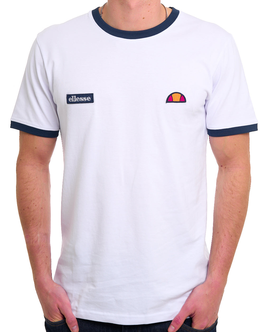 Ellesse Ringetto T-Shirt Weiß/Marineblau