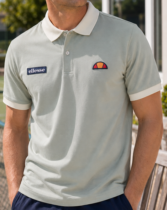 Ellesse Ellesse Lessepsia Poloshirt Salbei/Cremeweiß