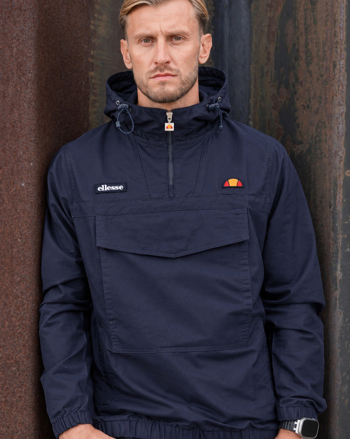 Ellesse Mont Canvas Overhead Jacket Navy
