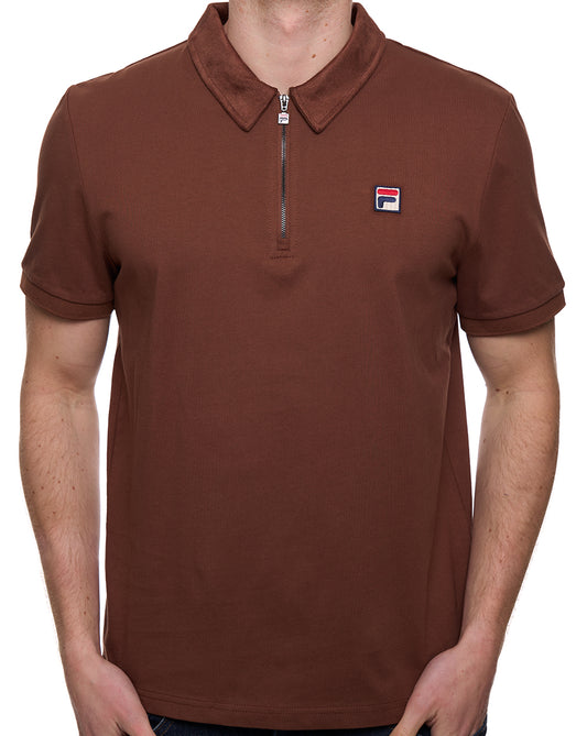 Fila Vintage Fila Vintage Ettore Zip Polo Cappucino