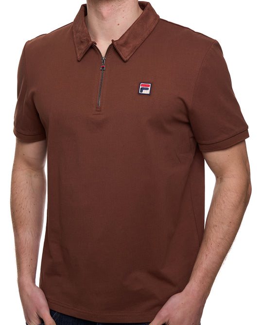 Fila Vintage Fila Vintage Ettore Zip Polo Cappucino